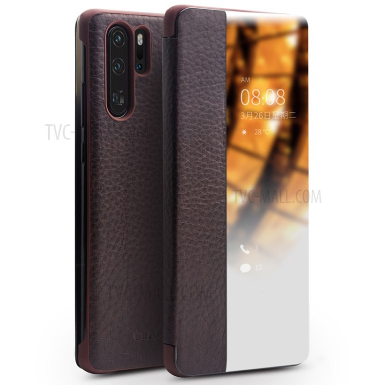 Case Huawei P30 Pro / Pre-Order * QIALINO Smart Phone Case หนังวัวชั้นบนสุดของแท้ สนับสนุนฟังก์ชั่นปลุก / นอนหลับอัจฉริยะ *