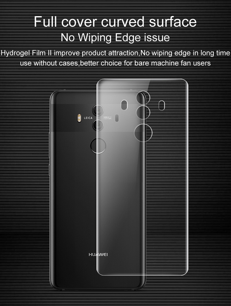 ฟิล์มกันรอยด้านหลัง Huawei Mate 10 Pro / Pre-order * IMAK ซอฟท์ไฮโดรเจลที่ชัดเจน เต็มฝาหลัง Protector *