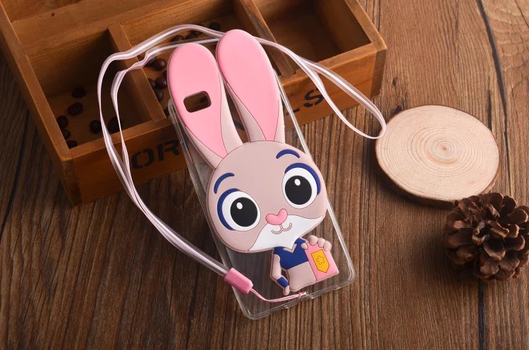 Case Huawei P8 Lite / Pre-order * การ์ตูน3D จูดี้เคสกระต่ายซิลิโคน พร้อมสายคล้องคอ *