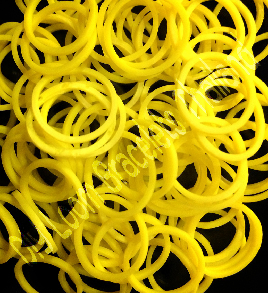 100% Silicone Loom band สีเหลืองกล้วย 600 เส้น (#2)