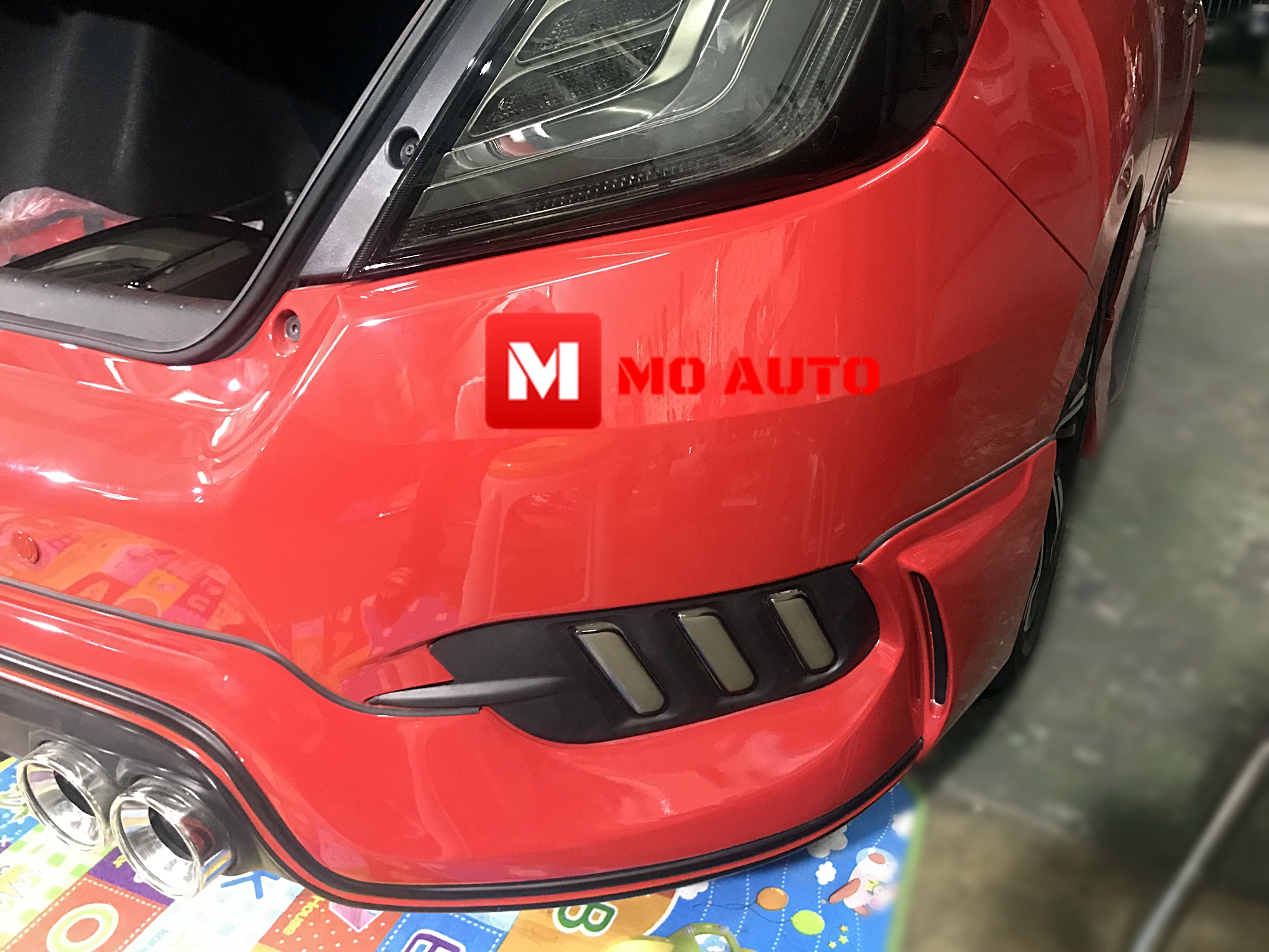 ไฟเบรคกันชนท้าย Mustang Style โคมดำ Civic FC 2016-2021