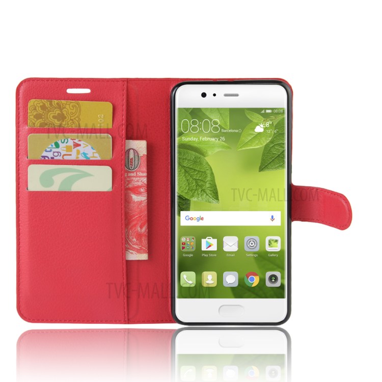 Case Huawei P10 Plus / Pre-order * เคสกระเป๋าสตางค์หนังลิ้นจี่ *