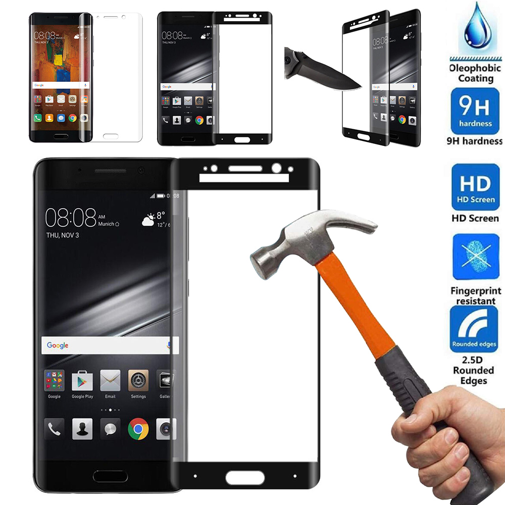 ฟิล์มนิรภัยเคลือบแข็ง Huawei Mate 9 Porsche Design / Pre-Order * 3 D สมบูรณ์โค้งกันรอยหน้าจอแบบ 9 Hคุ้มครอง 100% *