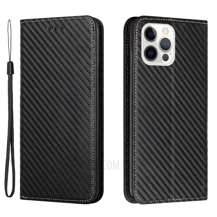 Case iPhone 13 Pro Max # Pre-Order * เคสหนัง PU เนื้อคาร์บอนไฟเบอร์พร้อมขาตั้งและการออกแบบกระเป๋าสตางค์ *