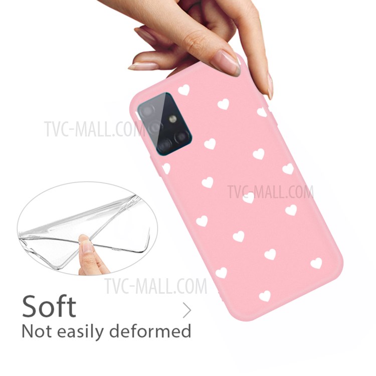 Case Samsung Galaxy A51 / Pre-order * เคสหัวใจรักเล็กลายพิมพ์ Matte TPU Back *