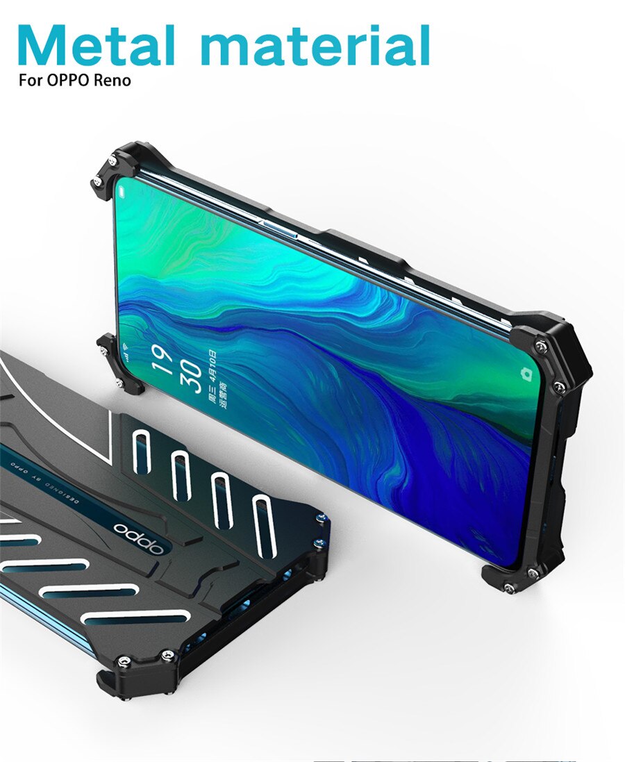 Case OPPO Reno 10x Zoom / พรีออเดอร์ * R-JUST Armor โลหะอลูมิเนียม กันกระแทก *