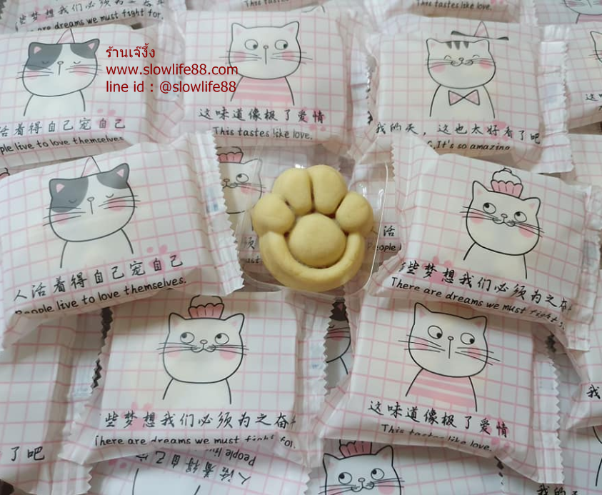 BAG7060 ซองทาร์ตสับปะรด 7*10 ซม แกงค์แมวเหมียว (ในชุดมี 4 ลายคละกัน แยกไม่ได้นะค้า) ( BAG232 เดิม)