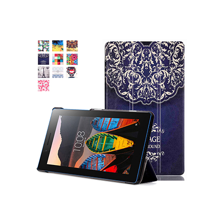 Case Lenovo Tab3 7 (TB3-730X) / Pre-order * เคสพิมพ์ลายหนัง PU ยืนเคสปกคลุม 3 - พับ *
