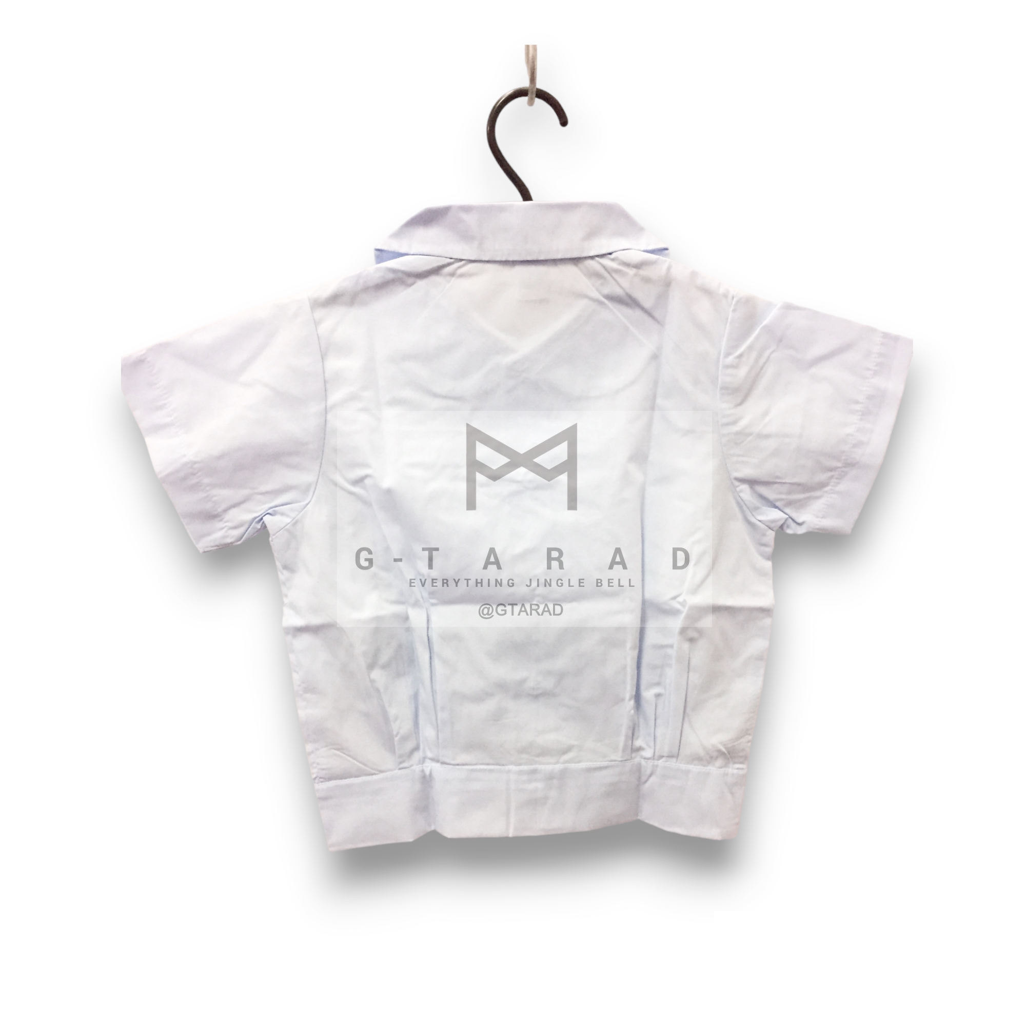 เสื้อนักเรียนตราเรือใบอนุบาลหญิง คอบัว เอวจั๊ม