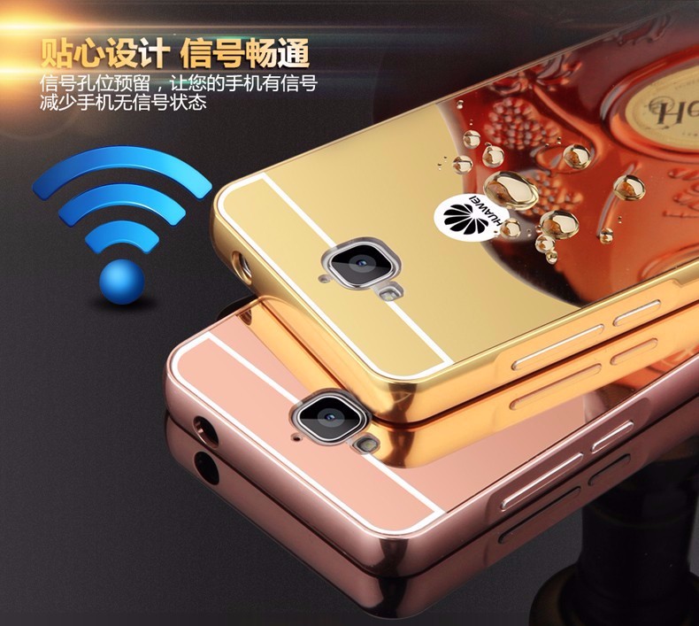 Case Huawei Y6 / Pre-order * Bumpers 2in1 แกร่งกันชนโลหะ + พลาสติกแผ่นหลังเงาเหมือนกระจก *