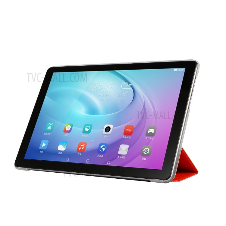 Case Huawei MediaPad T5 / Pre-Order * เคสเนื้อผ้าไหมหนัง PU 3 - พับ สไตล์ที่หรูหรา *