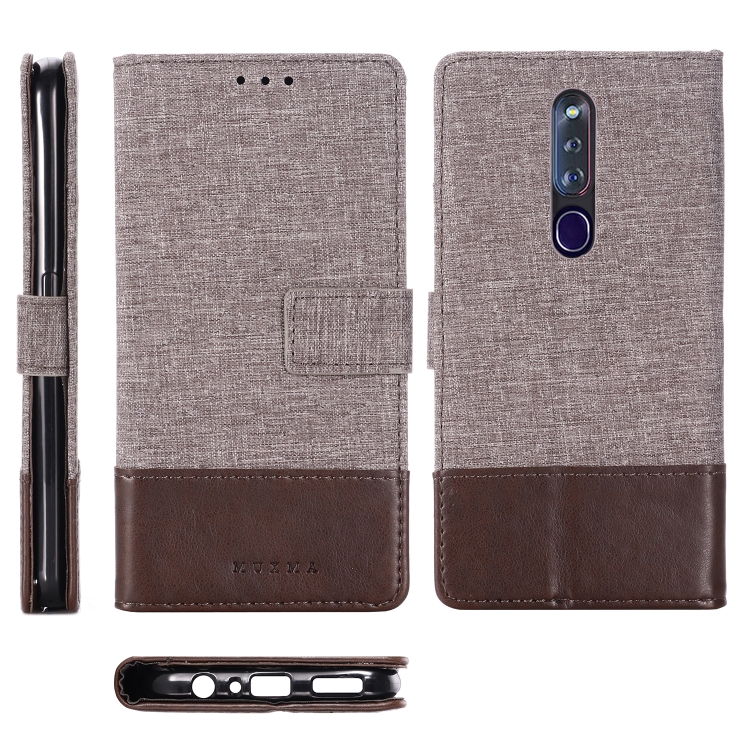 Case OPPO F11 Pro / Pre-Order * MUXMA MX102 แนวนอนพลิกกรณีผ้าใบหนังพร้อมขาตั้งและช่องเสียบการ์ดและฟังก์ชั่นกระเป๋าสตางค์ *