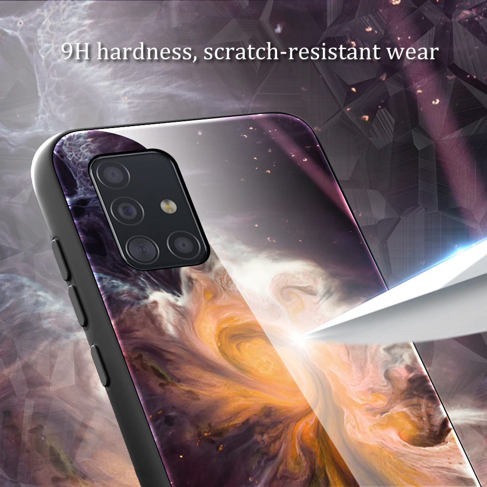 Case Samsung Galaxy A51 / Pre-order * เคสลายหินอ่อนเนื้อกระจกนิรภัยปกหลัง + TPU Combo *