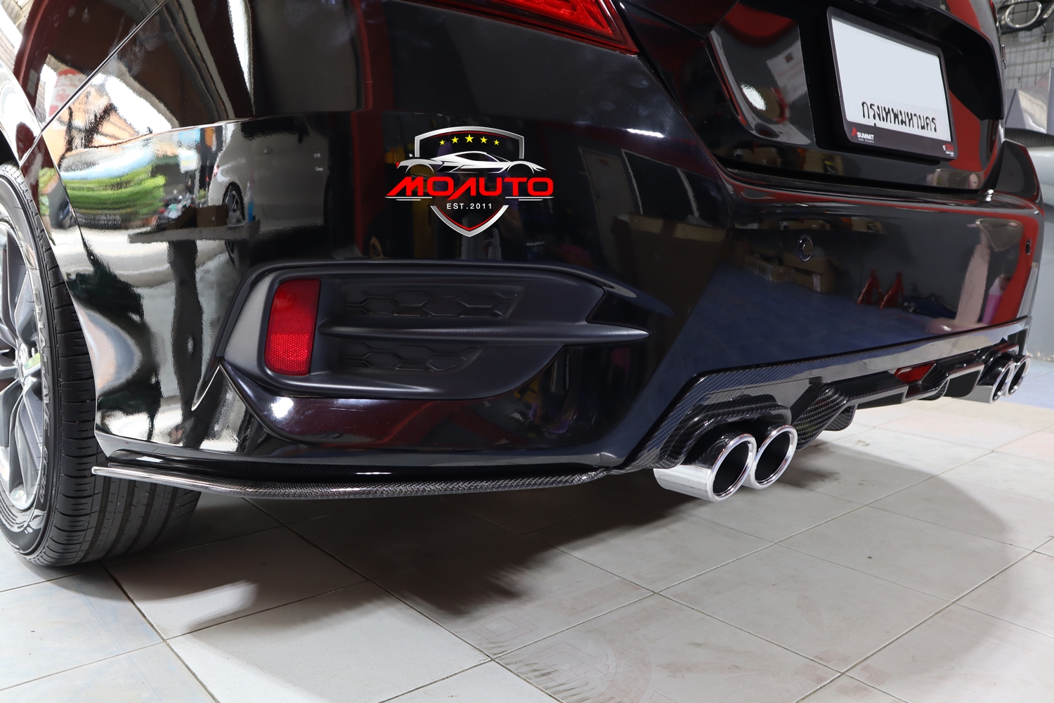 คิ้วกันชนหลังคาร์บอนแท้ CIVIC FC 2016-2021