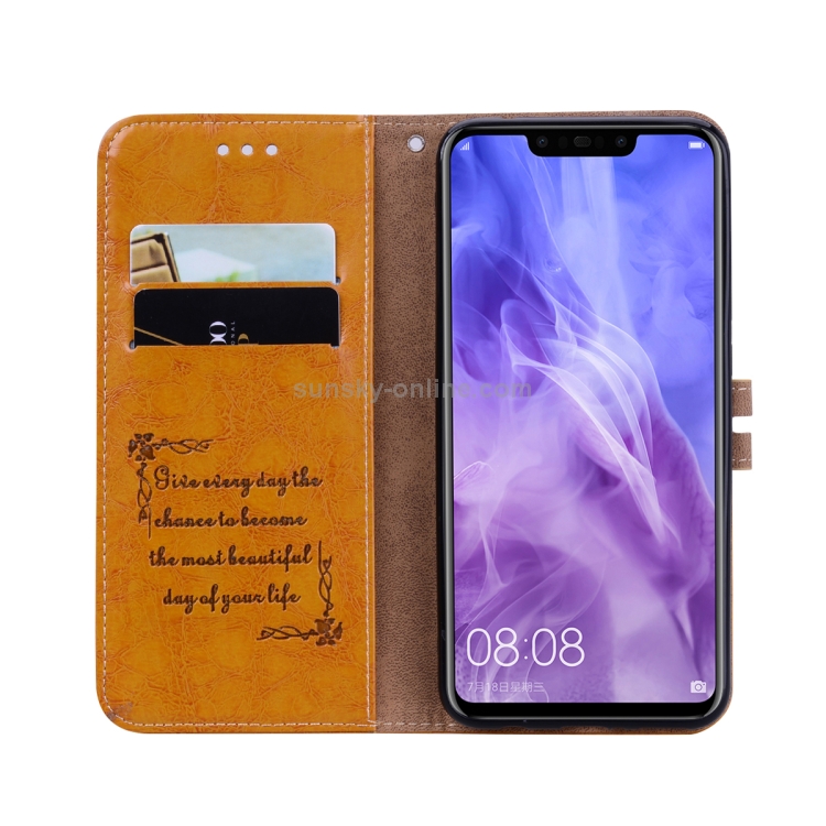 Case Huawei Nova 3i / Pre-Order * เคสสไตล์ธุรกิจ Oil Wax Texture ซองหนังพลิกแนวนอน *