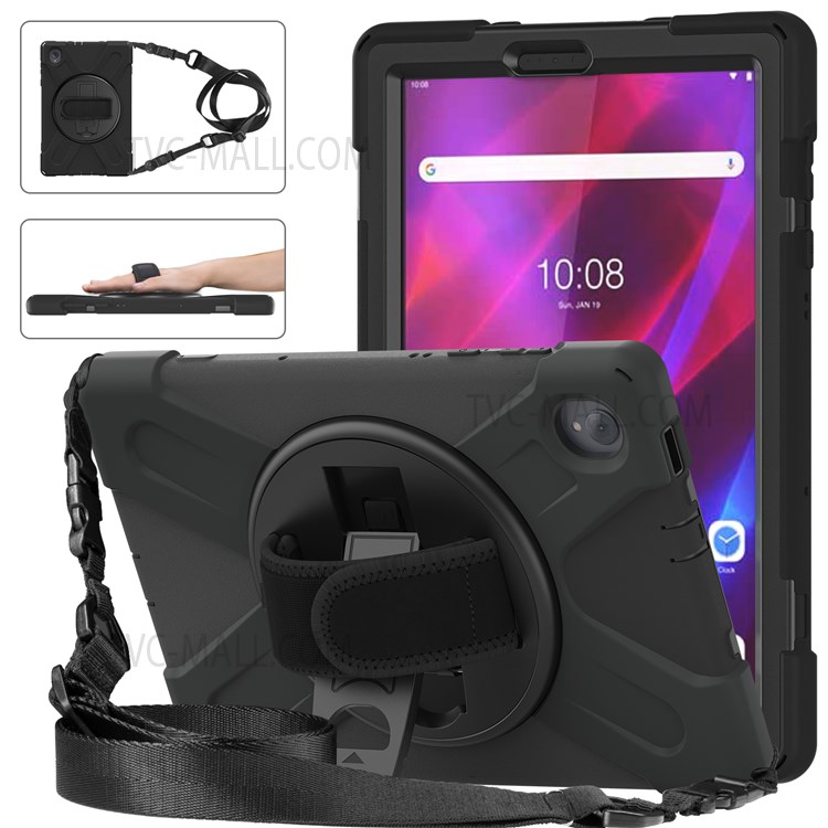 Case Lenovo Tab K10 # Pre-order * เคสกันกระแทก 360 องศาหมุน Kickstand PC + ซิลิโคนไฮบริดเคสแท็บเล็ตพร้อมสายคล้องมือ + สายคล้องไหล่ *