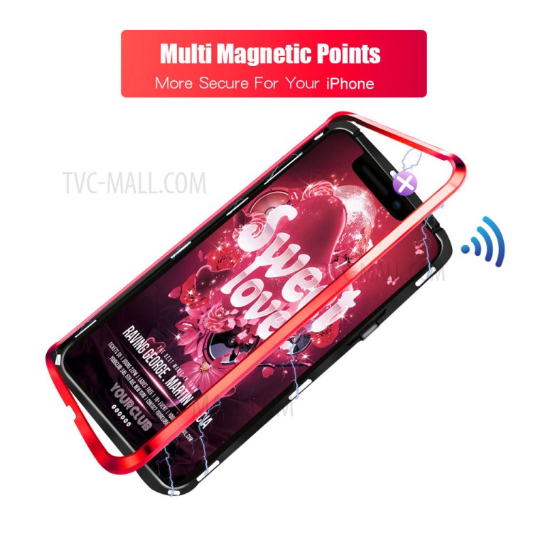 Case iPhone X, iPhone XS / Pre-Order * กรอบโลหะ + 9H 2.5D กระจกนิรภัยปกหลัง *