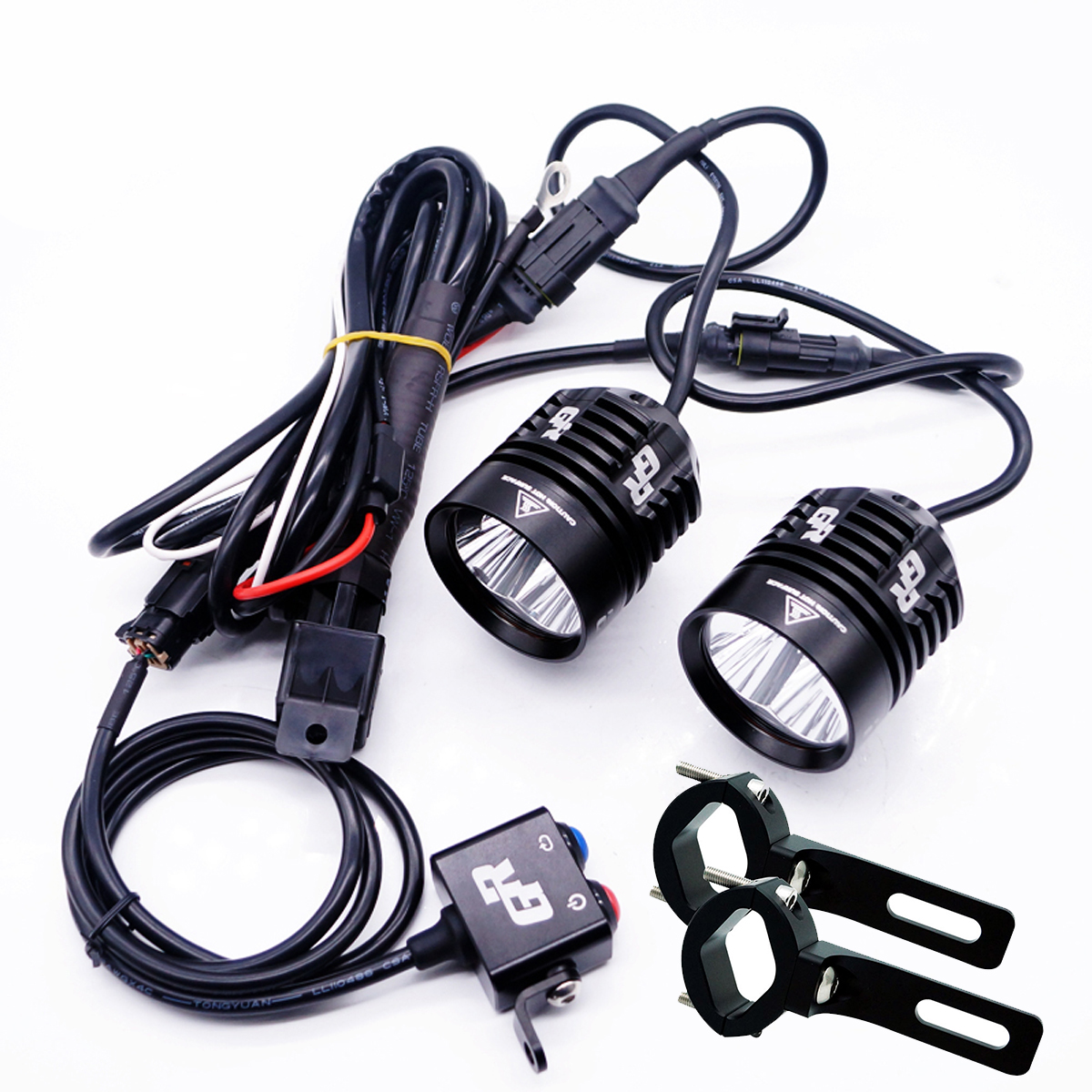 ไฟ Spotlight LED30W 2(pcs) IP68 Full Set 30W + สายไฟ + รีเลย์ + สวิตช์ + ขาจับ
