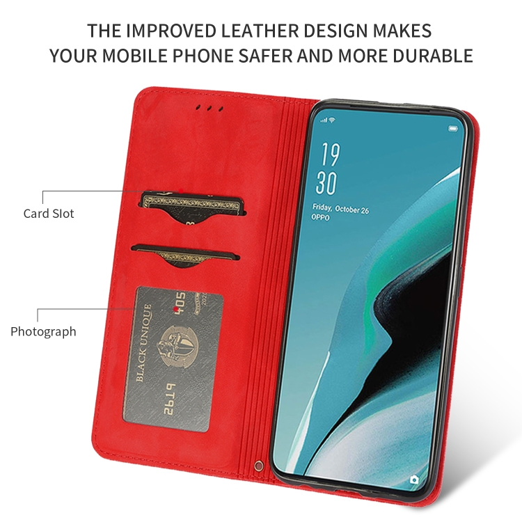 Case OPPO Reno 2F / Pre-Order *Retro Skin Feel Business ซองหนังพลิกแนวนอนแม่เหล็ก *
