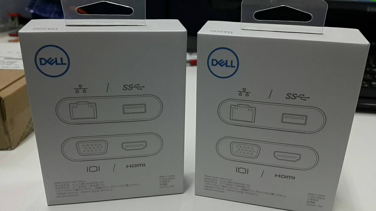 Dell DA200 Adapter USB Type-C to HDMI/VGA/Ethernet/USB3.0 470-ABNL