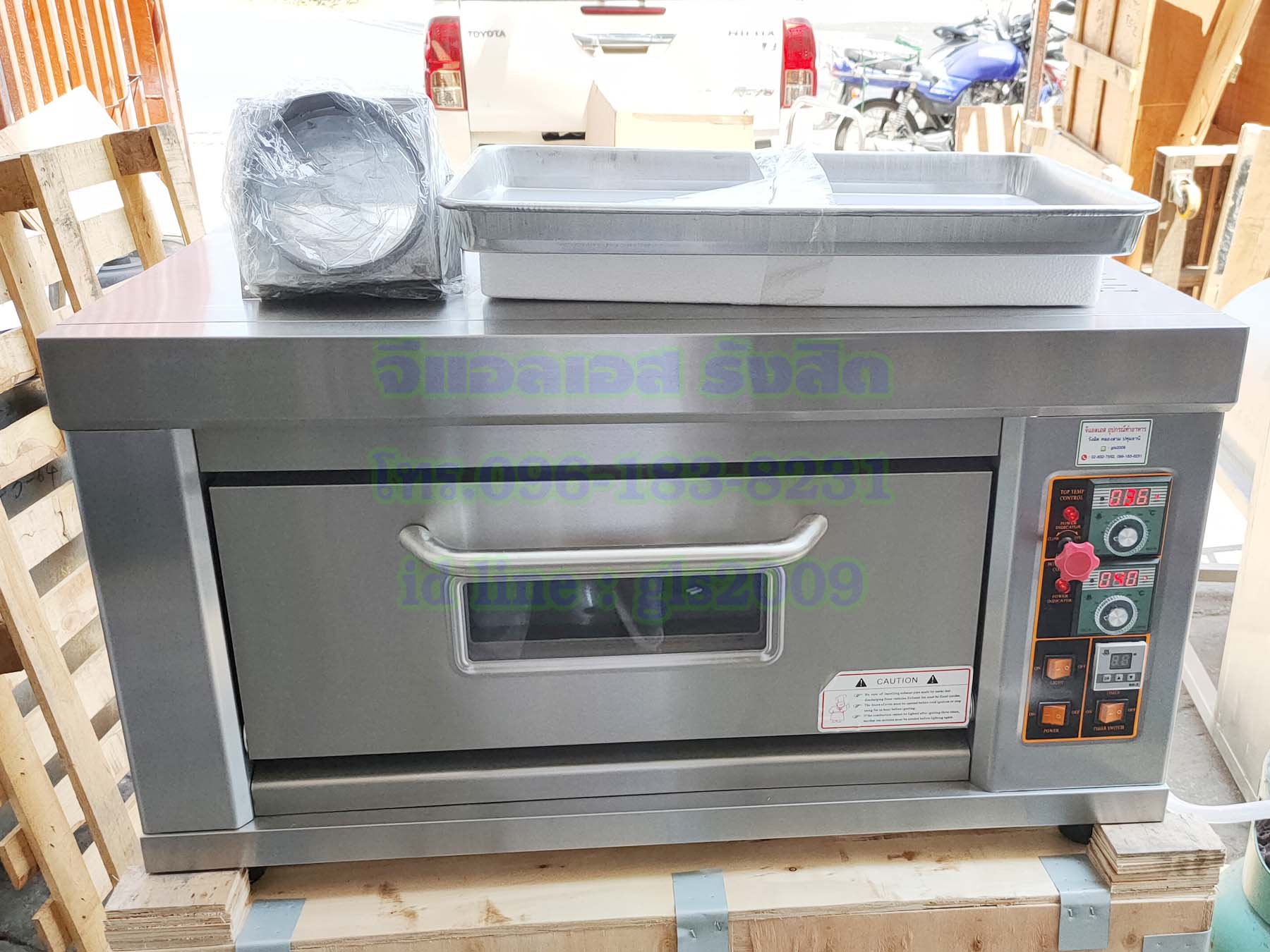 เตาอบขนมแก๊สควบคุมด้วยไฟฟ้า1ถาดใหญ่