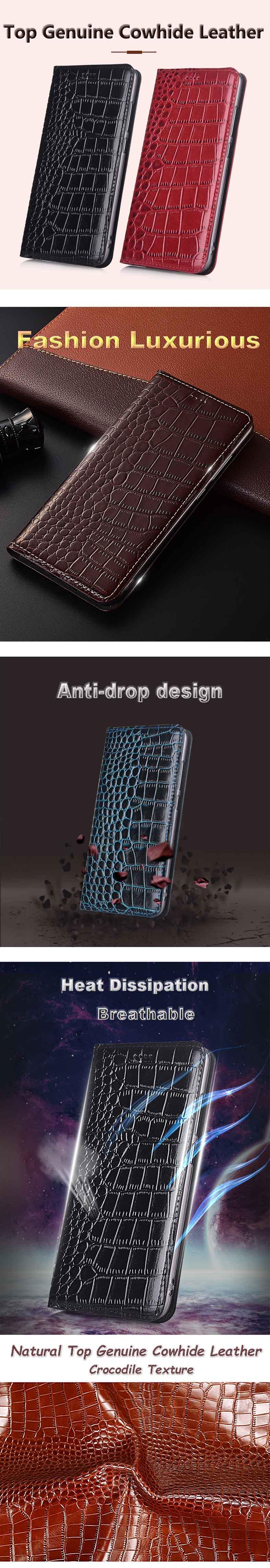 Case Huawei P8 Max / Pre-order * เคสหนังวัวแท้ ลายจระเข้ *