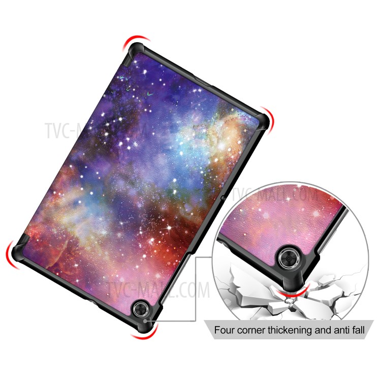 Case Lenovo Tab M10 FHD Plus # Pre-Order * เคสหนัง 3 - พับ เนื้อลิ้นจี่ ฟังก์ชั่นปลุก / หลับอัตโนมัติประหยัดพลังงาน *