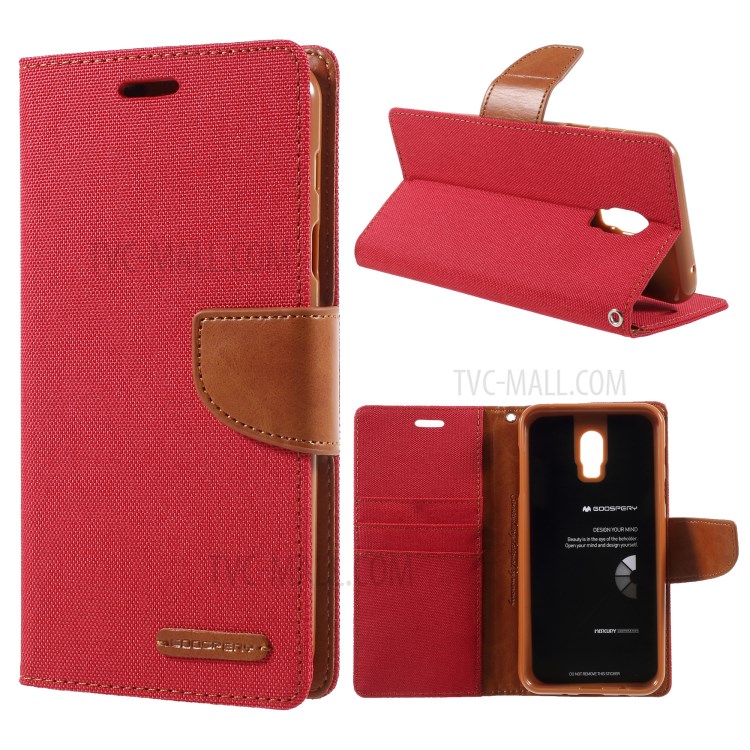 Case Galaxy J7+ / Pre-Order * MERCURY G OOSPERY สไตล์กระเป๋า: 3 ช่องเสียบการ์ด + กระเป๋าเงินสด 1 ช่อง *