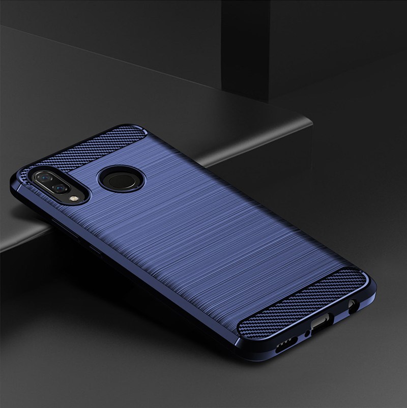 Case Huawei Y9 2019 / Pre-orde * คาร์บอนไฟเบอร์เนื้อ Brushed ทำจากวัสดุ TPU คุณภาพสูงปลอดสารพิษและทนทาน *