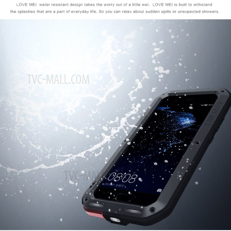 Case Huawei P10 / Pre-order * LOVE MEI วัสดุ: โลหะ + ซิลิโคน + แก้วหุ้มเกราะ *