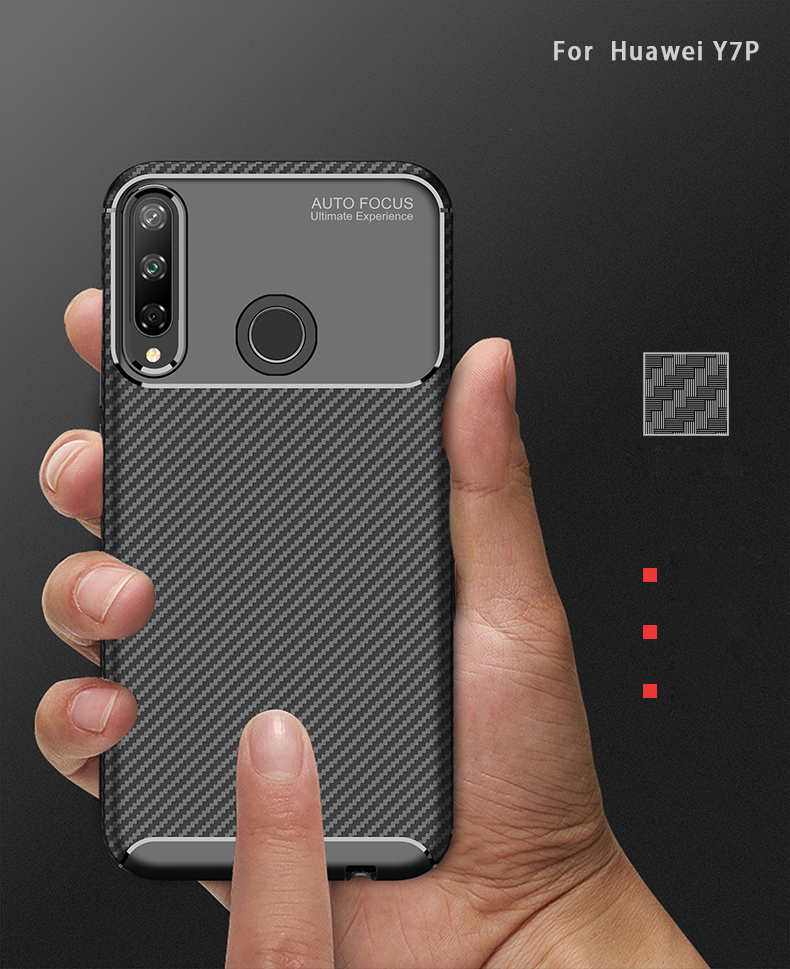 Case Huawei Y7p / Pre-Order * เคสคาร์บอนไฟเบอร์เนื้อ TPU กันกระแทก *