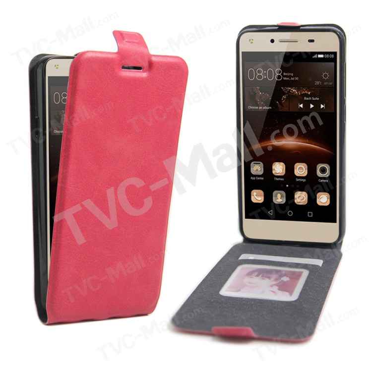 Case Huawei Y5ii / Pre-order * เคสแนวตั้ง ผิวหนังม้า *