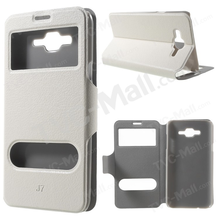 Case Samsung Galaxy J7/ Pre-order * ผิวลิ้นจี่ 2 ช่องหน้าต่าง *