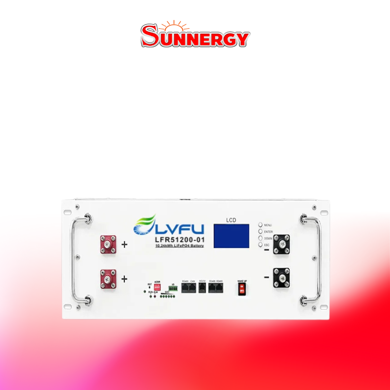 LVFU LFR-51200 Battery LiFePO4 แบตเตอรี่โซล่าเซลล์ ชนิดลิเธียมฟอสเฟต 51.2V 200Ah