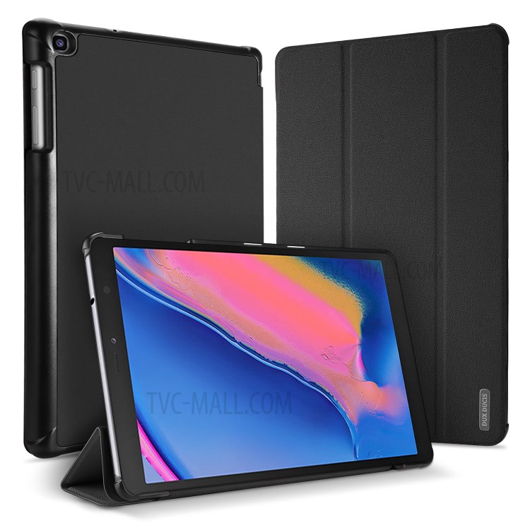 Case Samsung Galaxy Tab A 8.0 (2019) with S Pen / Pre-order * DUXDUCIS Domo Series ผ้าเนื้อยืน 3-พับหนัง PU เคสสมาร์ท มาพร้อมกับฟังก์ชั่นปลุก / นอนประหยัดพลังงาน *