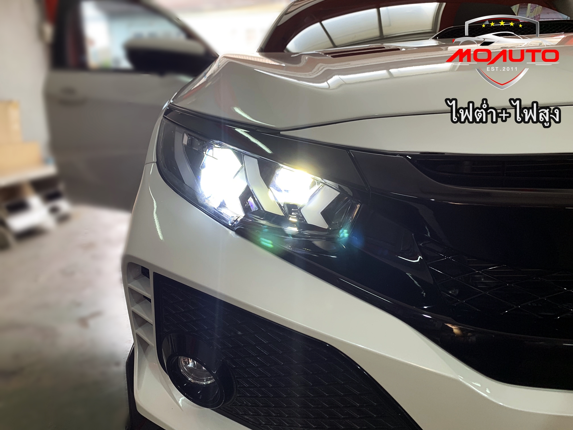 โคมไฟหน้า LED CIVIC FK ทรง Lamborghini Style