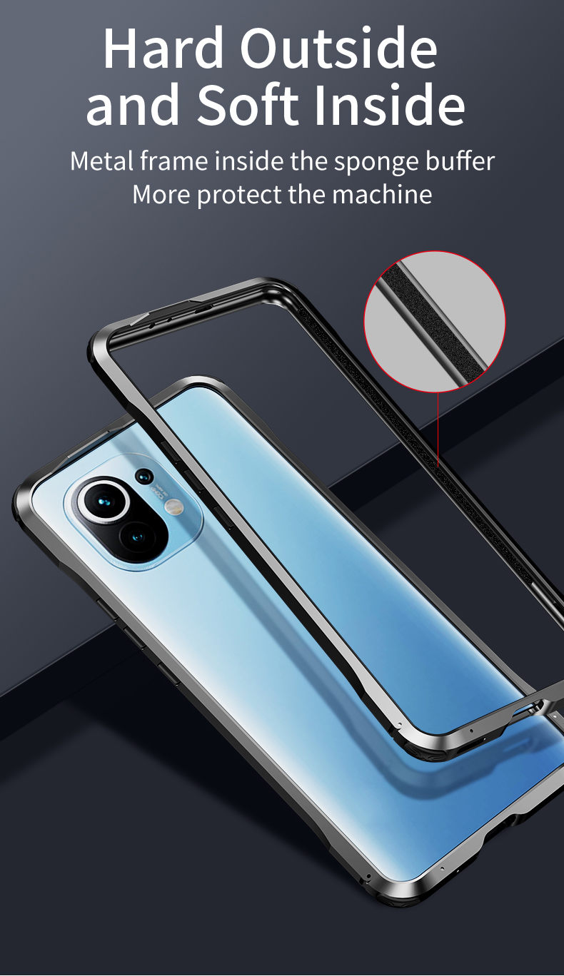 Case Xiaomi Mi 11 5G # Pre-Order * Bumper Case Le-Lock ชุดหัวเข็มขัดโลหะกรอบ Protector *