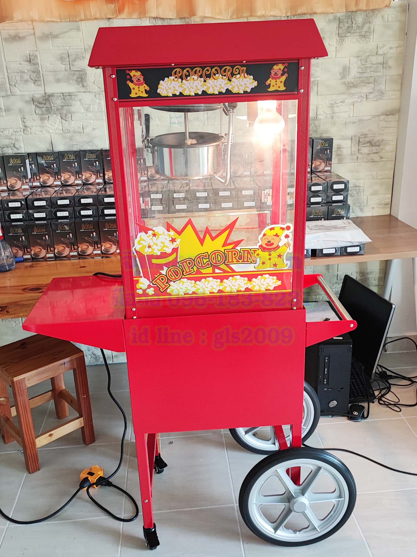 รถตู้ป๊อปคอร์นไฟฟ้าเกรดเอ