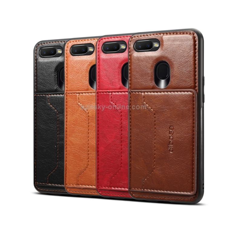 Case OPPO F9 / Pre-Order * เคสเนื้อม้าซองหนัง PU พร้อมตัวยึดและช่องเสีบยการ์ด *