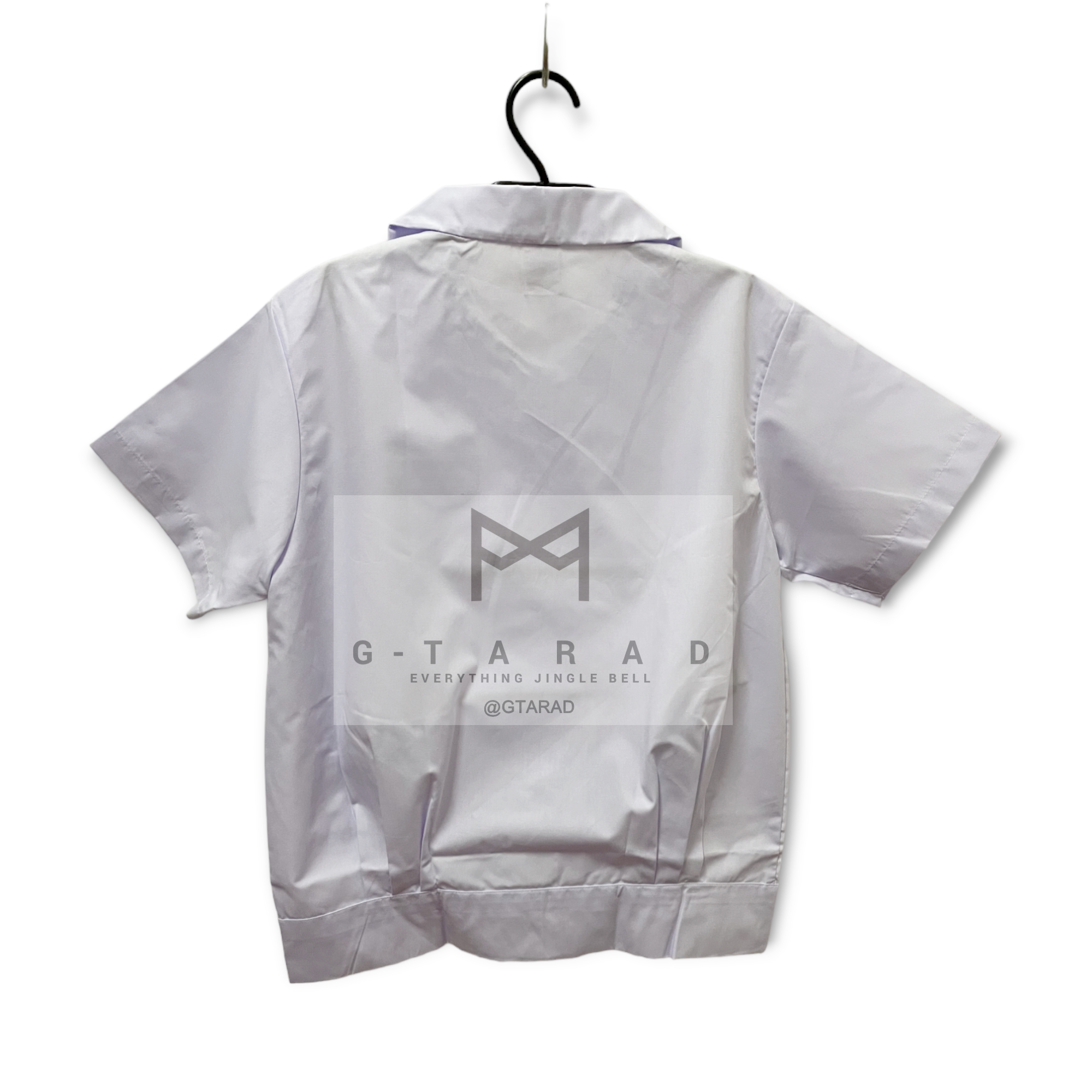 เสื้อนักเรียนตราเรือใบ คอบัวแหลม เอวจั๊ม (No.32-50)