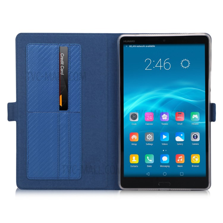 Case Huawei MediaPad M5 / Pre-Order * WY-1629 เคสผิวคาร์บอนไฟเบอร์ *