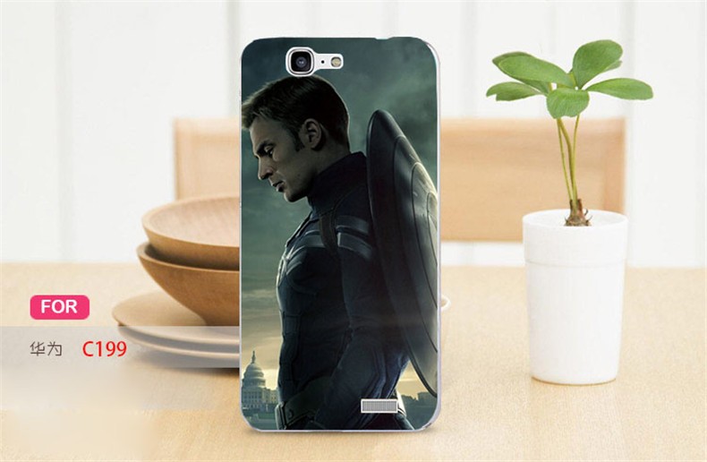 Case Huawei G7 / Pre-order * เคสพลาสติกแข็งพิมพ์ลายการ์ตูน Captain America Batman สีสันสดใส *