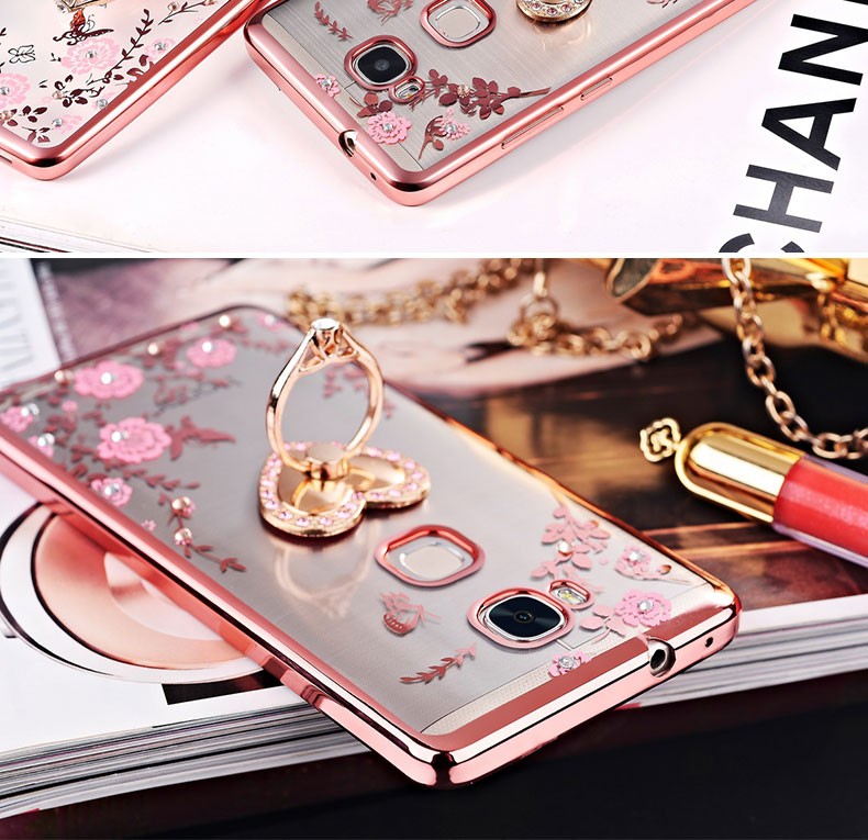 Case Huawei GR5 / Pre-order * เคสหรูหราเทคนิคการชุบทอง TPU ซิลิโคนอ่อนนุ่ม+ แหวน *