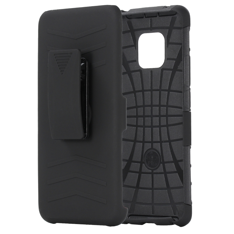 Case Huawei Mate 20 Pro / Pre-order * เคสคลิปหนีบ PC + ซิลิโคนด้านหลังคลิปเลื่อนเคสป้องกัน (สีดำ) *