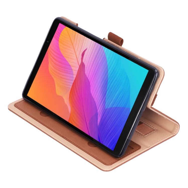 Case Huawei MatePad T8' / Pre-Order * Retro Texture PU + TPU ซองหนังพลิกแนวนอนพร้อมตัวยึดและช่องเสียบการ์ด & สายคล้องมือ *