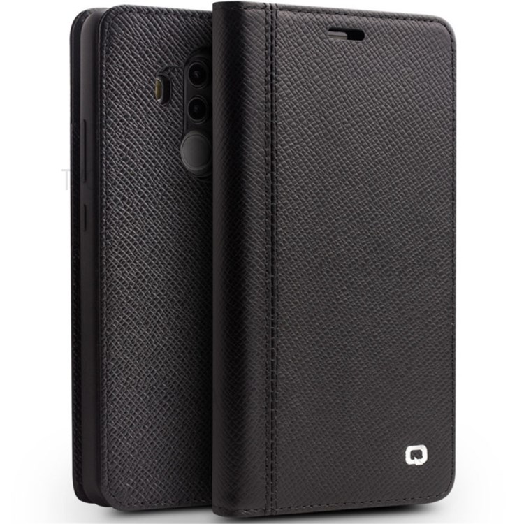 Case Huawei Mate 10 Pro / Pre-order * QIALINO Cross Texture กระเป๋าสตางค์หนังวัวแท้ ถอดได้ *