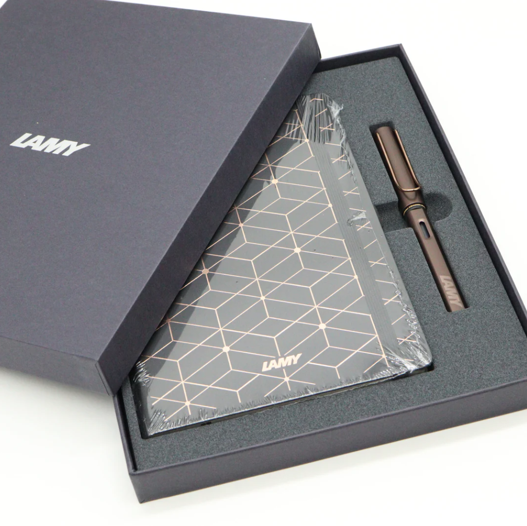 LAMY Lx Marron Fountain Pen Limited Edition 2016 & Notebook Gift Set