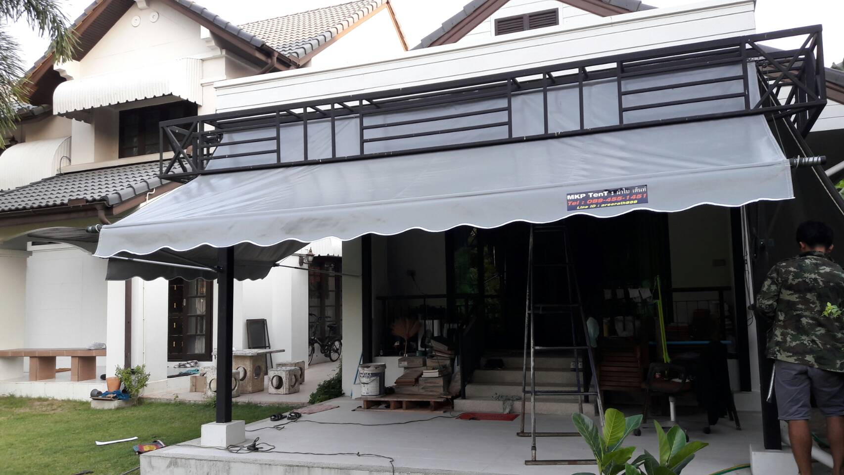 ผ้าใบชักรอก กว้าง 6เมตร สูง 5มตร (ไม่รวมเสาค้ำ) กันสาดผ้าใบ ชักรอกผ้าใบ ผ้าใบม้วนขึ้นลง ผ้าใบม้วนเก็บได้ ผ้าใบตลาดนัด มีทุกสี 6m x 5m