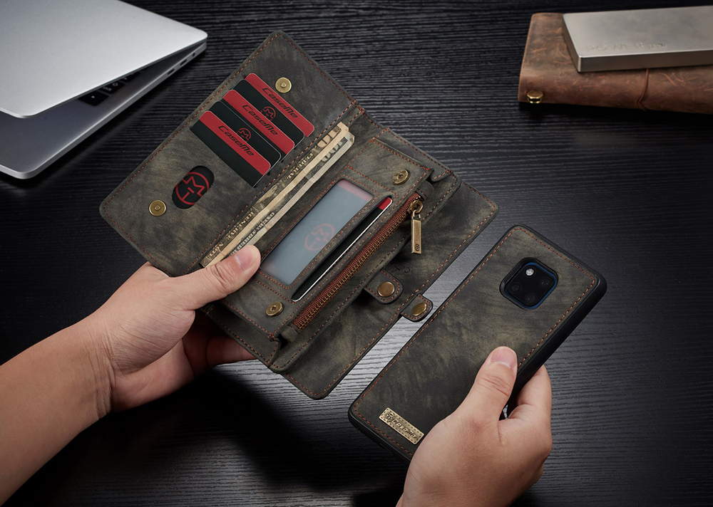 Case Huawei Mate 20 Pro / Pre-order * CASEME ปกหนังแยกกระเป๋าซิปอเนกประสงค์ 2-in-1 สไตล์ย้อนยุค *