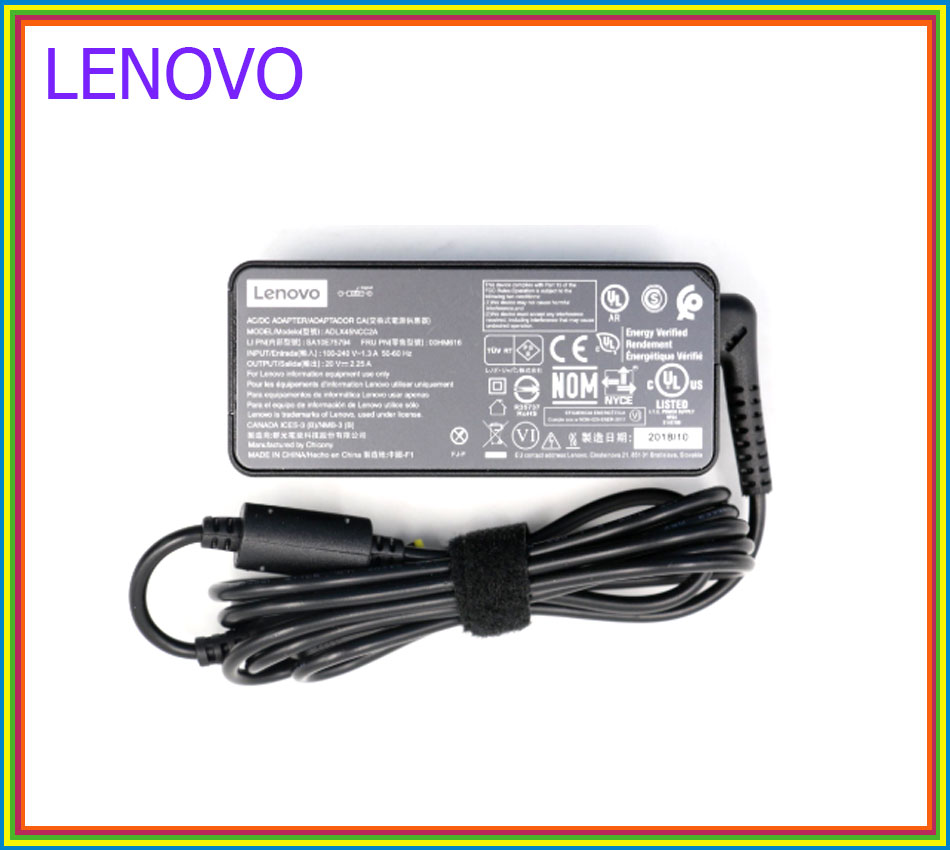 Adapter Lenovo L450 แท้ 45W 20V สายชาร์จ โน๊ตบุ๊ค Lenovo T450 ลดราคาพิเศษ ที่ชาร์ท Lenovo T450 แท้ รับประกันศูนย์ Lenovo 1 ปี